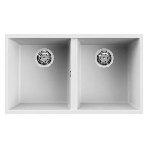 Quadra Undermounted Double Bowl Sink Keratek