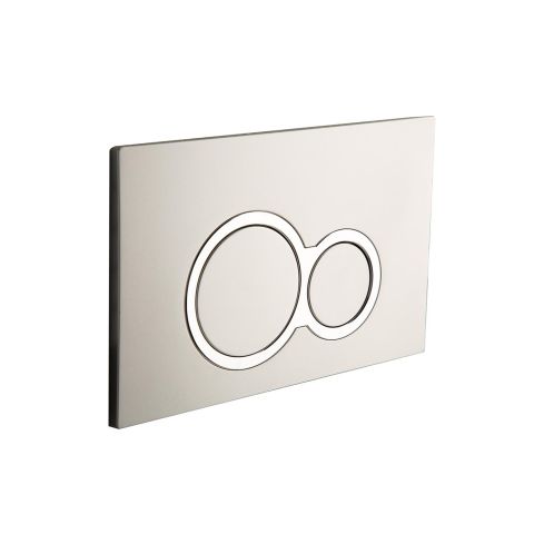 Dual Flush Plate with Round Buttons and Trim