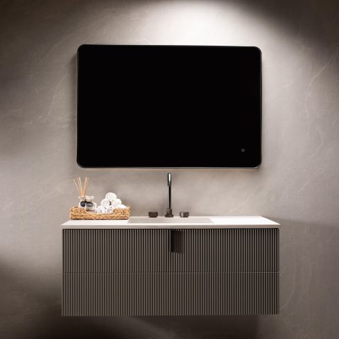 Orology Wall Mounted Double Drawer Vanity Unit