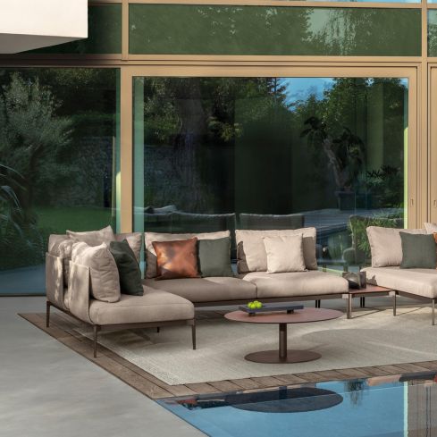 Leaf Icon Outdoor 2 Seater Modular Sofa With Right Corner
