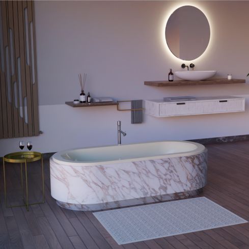 Saturnia Freestanding Oval Bath Panel