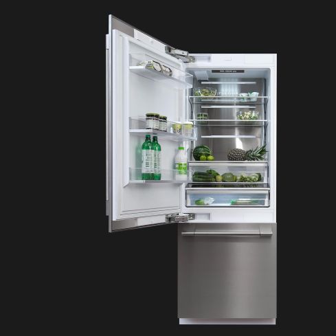 Built-In Fridge And Freezer With Ice Maker And Water Dispenser