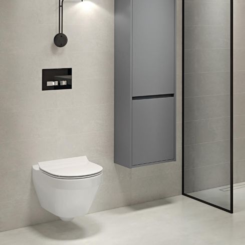 Crea Oval Wall Mounted Rimless Wc And Seat