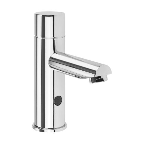 Blue Deck Mounted Mains Operated Touchless Tap