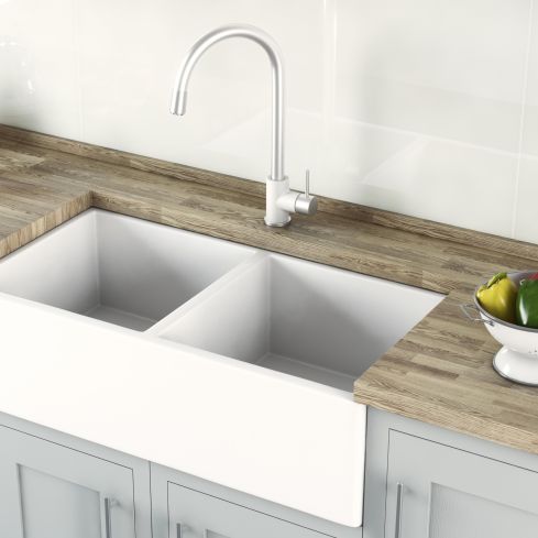 Richmond Farmhouse Double Bowl Kitchen Sink