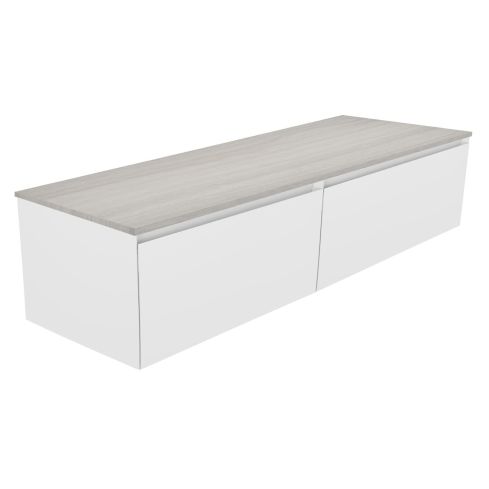 Cubik Wall Mounted One Pull Out Drawer Vanity Unit With Countertop