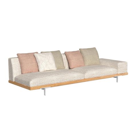 Allure Icon Outdoor 3 Seater Left Modular Sofa With Fabric Arm
