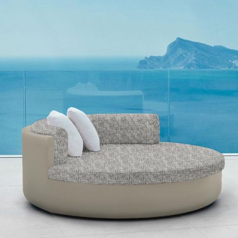 Ulm Outdoor Daybed Basic With Fixed Backrest & Cushion