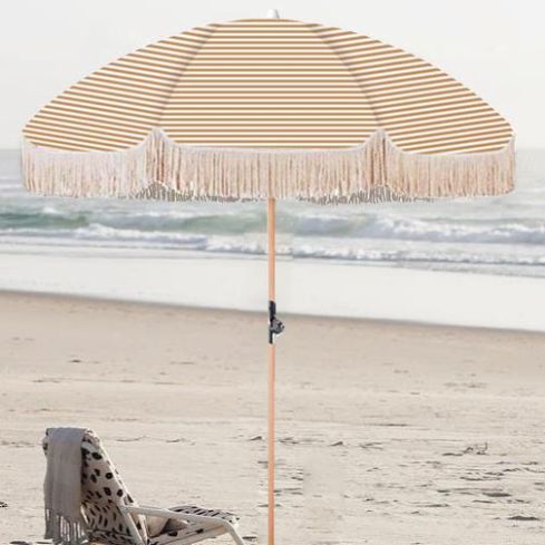 Boho Beach Outdoor Centre Pole Umbrella