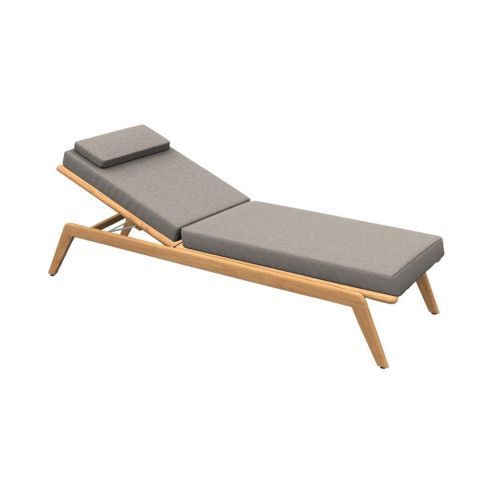 Ritz Teak Outdoor Sunbed With Cushion