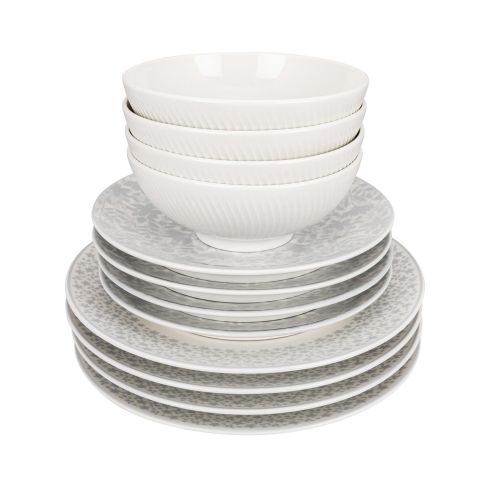 Constance Porcelain Tableware Set 12 Pieces