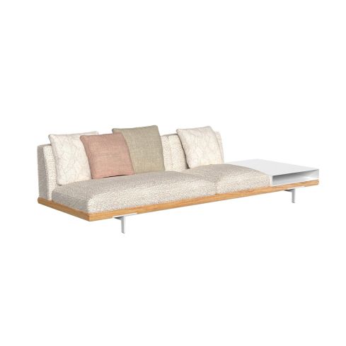 Allure Icon Outdoor 3 Seater Modular Sofa With Left Shelf