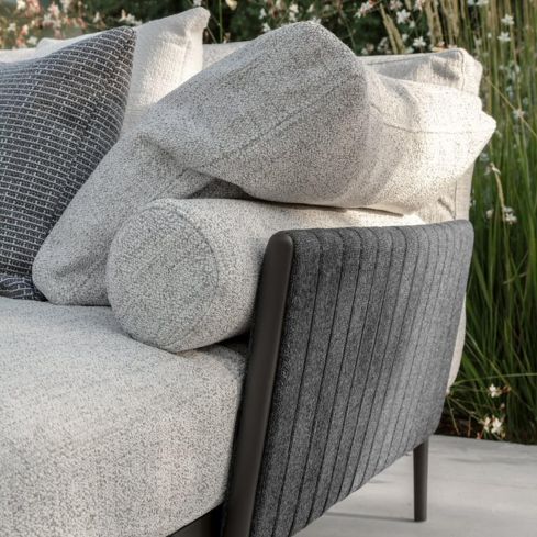 Salinas Icon Outdoor Left Modular Sofa With Pouf