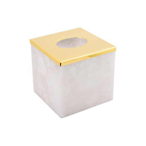 Alabaster Countertop Tissue Box With Cover