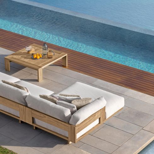 Argo Wood Icon Outdoor Right Modular Sofa Lounge