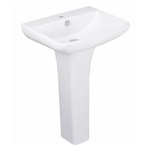 X10 Wall Mounted Wash Basin with Full Pedestal