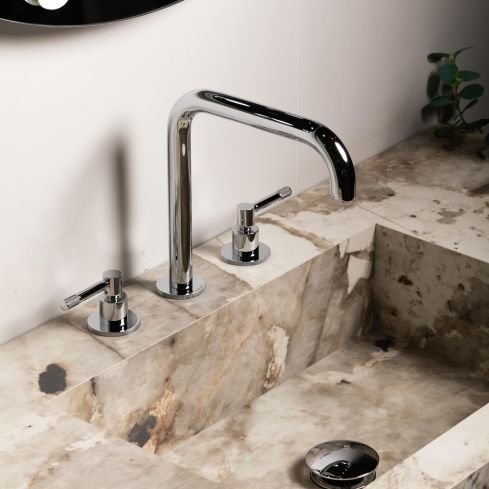 Revolution 3 Hole Deck Mounted Basin Mixer