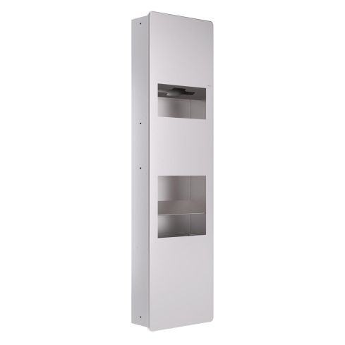 IX304 Recessed Combination Unit With Paper Towel Dispenser Hand Dryer And Waste Bin