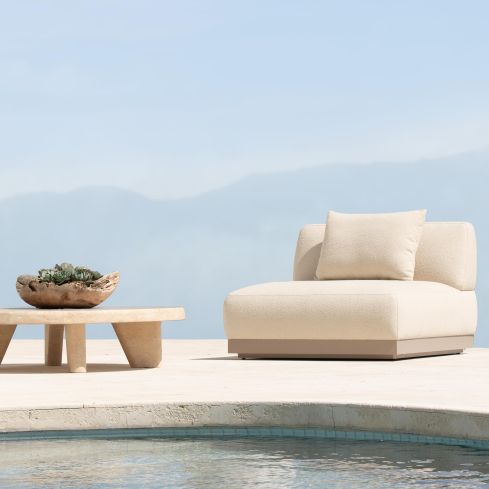 Amalfi Outdoor Armless 1 Seater Modular Sofa