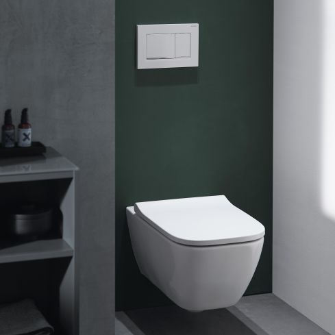 Smyle Square Wall Mounted Rimless Wc And Seat