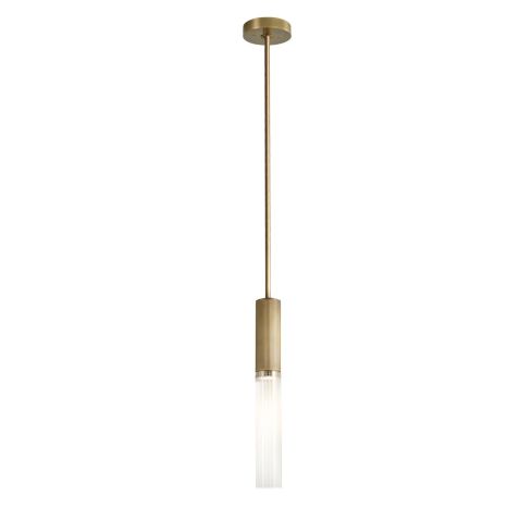 Flume 50 Indoor Pendant Light (IP44) Frosted Reeded Glass