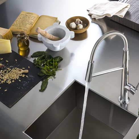 Nobili Levante Kitchen Sink Mixer With 360º Swivel Spout 470mm