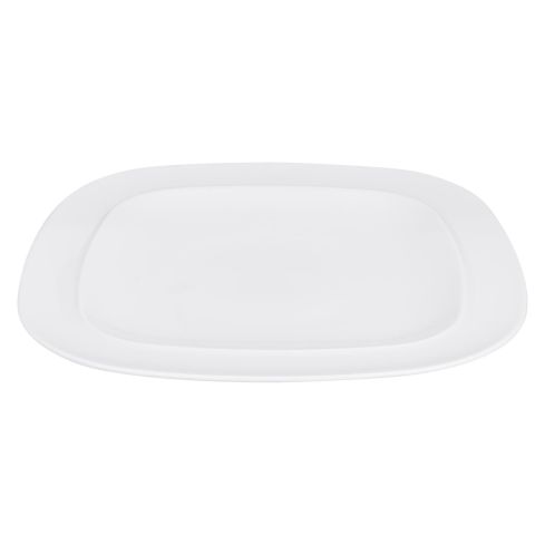 White Square Dinner Plate