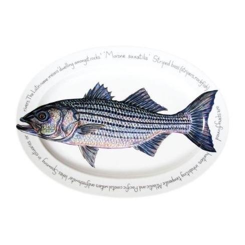 Striped Bass Oval Plate