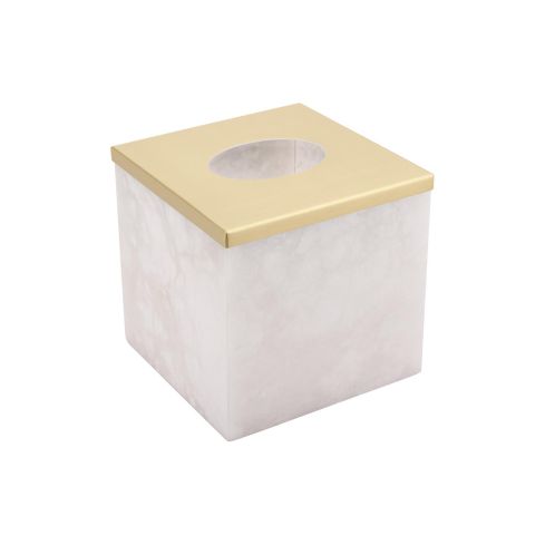 Alabaster Countertop Tissue Box With Cover