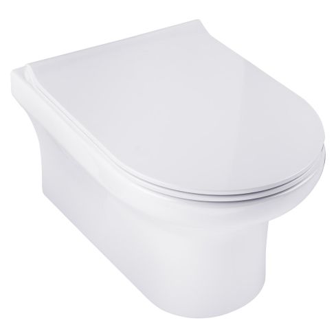 Senator Wall Mounted WC with Soft Close Slim Seat and Cover