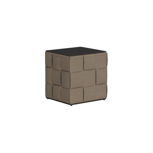 Tresse Icon Outdoor Pouf Cube