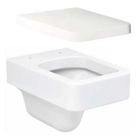 Helvetoa Wall Mounted Wc With Soft Seat And Cover White
