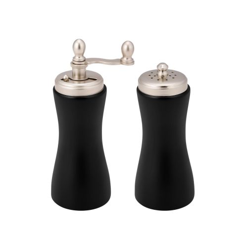 Classic Black Satin Pepper And Salt Mill