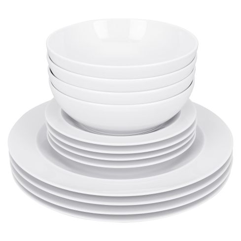 White Tableware Set 12 Pieces