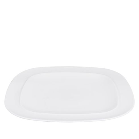 White Square Dinner Plate