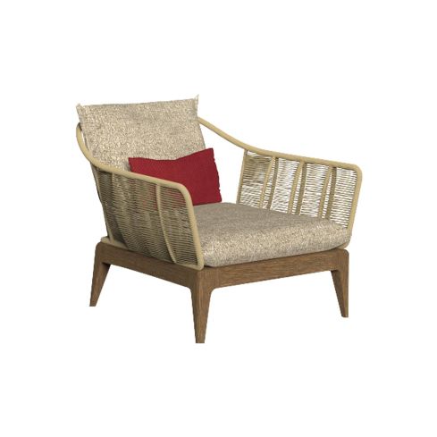 Cruise Teak Icon Outdoor Armchair With Seat And Backrest Cushion