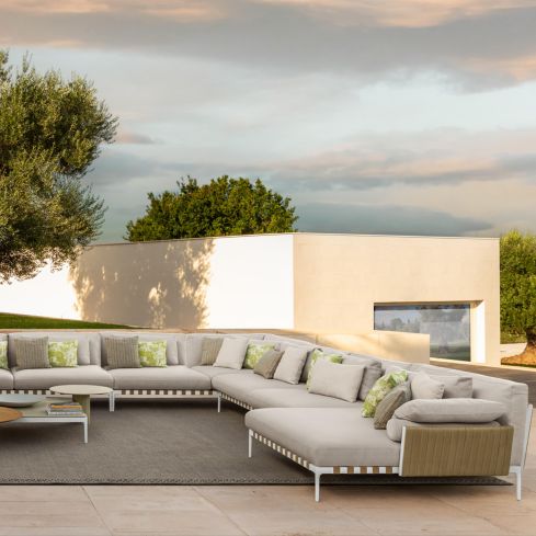 Salinas Icon Outdoor 2 Seater Modular Sofa With Left Corner