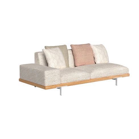 Allure Icon Outdoor 2 Seater Right Modular Sofa With Fabric Arm