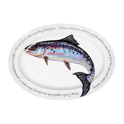 Salmon Oval Plate