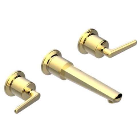 System Metal Trim Part For Wall Mounted 3 Hole Mixer PVD Gold