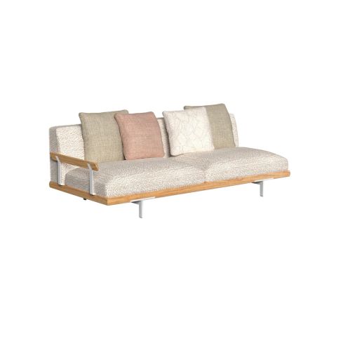 Allure Icon Outdoor 2 Seater Right Modular Sofa With Wood Arm