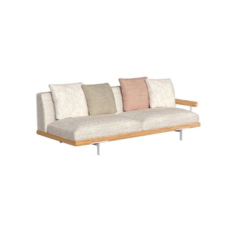 Allure Icon Outdoor 2 Seater Left Modular Sofa With Wood Arm