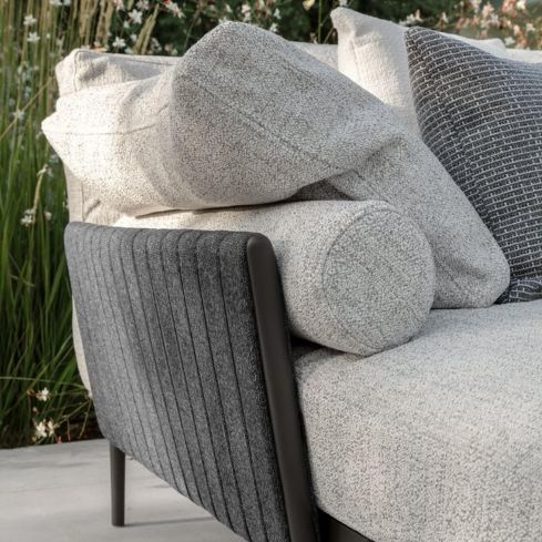 Salinas Icon Outdoor Right Modular Sofa With Pouf