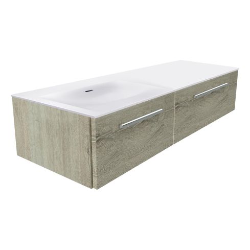 M-Line Vanity And Storage Unit With 0 Hole Integrated Basin