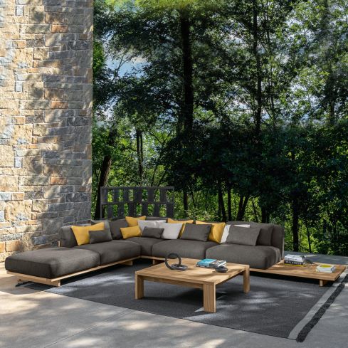 Argo Wood Icon Outdoor Sofa Right Corner Modular