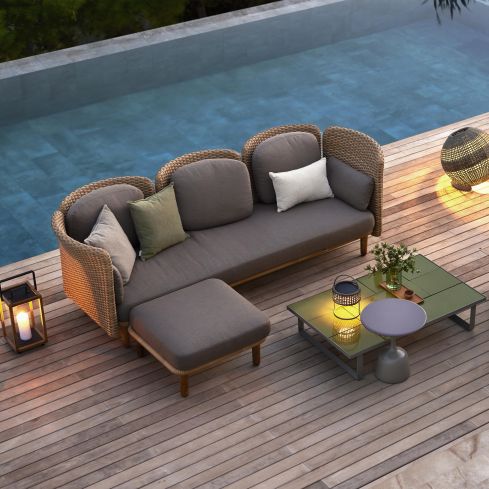 Arch Outdoor 3-Seater Sofa Base And Seat Cushion