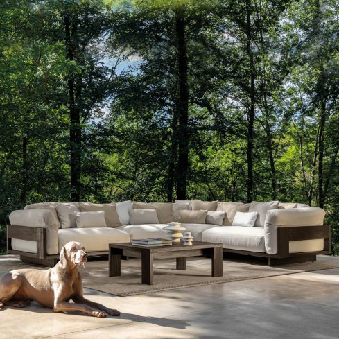 Argo Wood Icon Outdoor Sofa Left Corner Modular