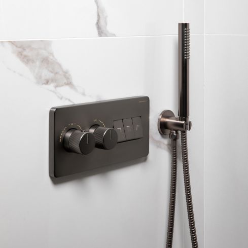 Stereo FM Thermostatic Shower Mixer With 3 Outlets