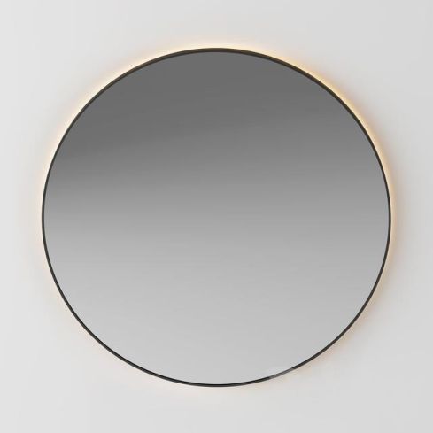 Argo Illuminated Backlit Round Mirror Black