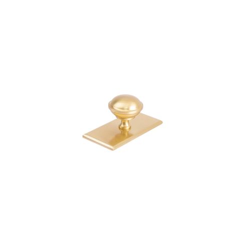 Queslett Handle Knob With Rectangular Back Plate